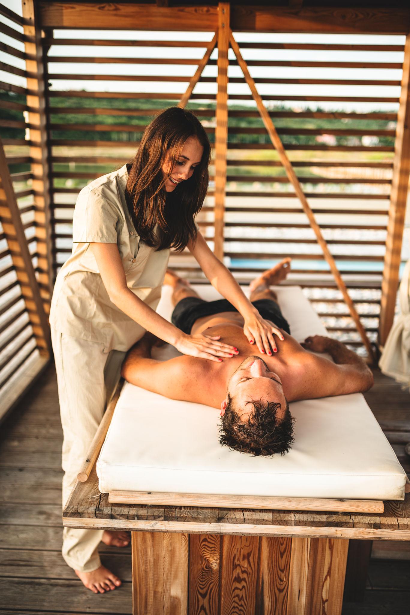 Massage therapy session